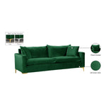 Naomi 81.5" Velvet Upholstered Sofa in Green