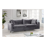 Naomi 81.5" Velvet Upholstered Sofa in Grey