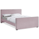 Dillard Velvet Upholstered Queen Bed in Pink