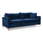 Naomi 81.5" Velvet Upholstered Sofa in Navy