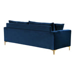 Naomi 81.5" Velvet Upholstered Sofa in Navy