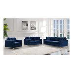 Naomi 81.5" Velvet Upholstered Sofa in Navy