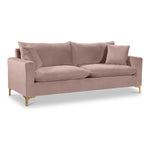 Naomi 81.5" Velvet Upholstered Sofa in Pink