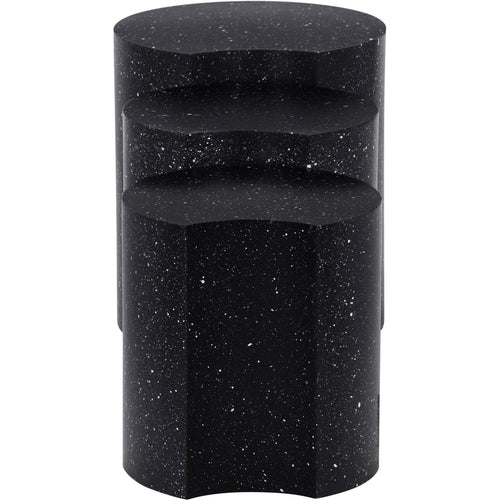 Dimple Iron 3pc. Modular Nesting End / Side Table in Black