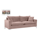 Naomi 81.5" Velvet Upholstered Sofa in Pink