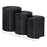 Dimple Iron 3pc. Modular Nesting End / Side Table in Black