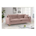 Naomi 81.5" Velvet Upholstered Sofa in Pink