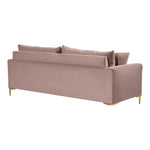 Naomi 81.5" Velvet Upholstered Sofa in Pink
