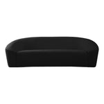 Riley 91" Velvet Upholstered Sofa in Black