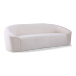 Riley 91" Velvet Upholstered Sofa in Cream