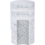 Dimple Iron 3pc. Modular Nesting End / Side Table in White