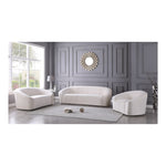Riley 91" Velvet Upholstered Sofa in Cream