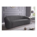 Riley 91" Velvet Upholstered Sofa in Grey