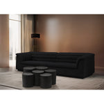 Dimple Iron 6pc. Modular Nesting Coffee Table in Black