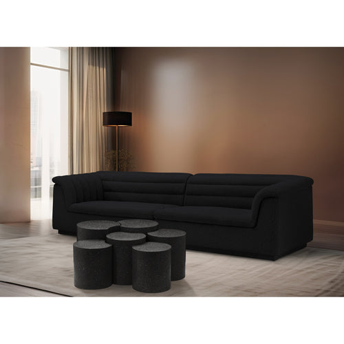 Dimple Iron 6pc. Modular Nesting Coffee Table in Black