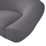 Riley 91" Velvet Upholstered Sofa in Grey