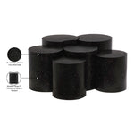 Dimple Iron 6pc. Modular Nesting Coffee Table in Black