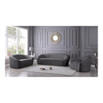 Riley 91" Velvet Upholstered Sofa in Grey
