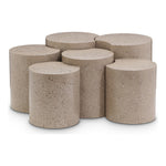 Dimple Iron 6pc. Modular Nesting Coffee Table in Taupe