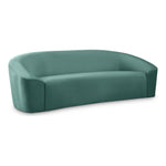 Riley 91" Velvet Upholstered Sofa in Mint