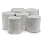 Dimple Iron 6pc. Modular Nesting Coffee Table in White