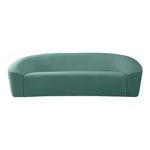 Riley 91" Velvet Upholstered Sofa in Mint