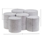Dimple Iron 6pc. Modular Nesting Coffee Table in White