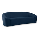 Riley 91" Velvet Upholstered Sofa in Navy