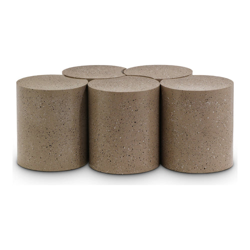 Dimple Iron 5pc. Modular Nesting Coffee Table in Taupe