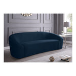 Riley 91" Velvet Upholstered Sofa in Navy