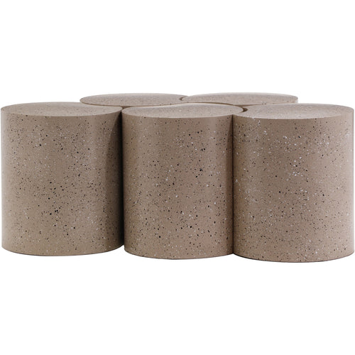 Dimple Iron 5pc. Modular Nesting Coffee Table in Taupe