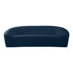 Riley 91" Velvet Upholstered Sofa in Navy