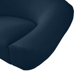 Riley 91" Velvet Upholstered Sofa in Navy