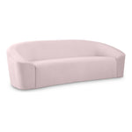Riley 91" Velvet Upholstered Sofa in Pink