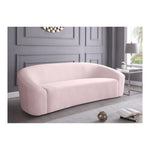 Riley 91" Velvet Upholstered Sofa in Pink