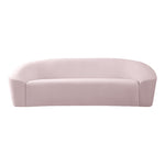 Riley 91" Velvet Upholstered Sofa in Pink