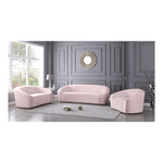 Riley 91" Velvet Upholstered Sofa in Pink