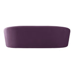 Riley 91" Velvet Upholstered Sofa in Purple
