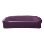 Riley 91" Velvet Upholstered Sofa in Purple