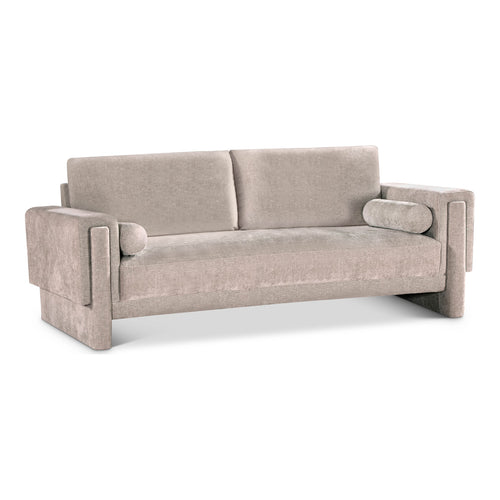 Madeline 89" Chenille Fabric Upholstered Sofa in Beige