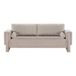 Madeline 89" Chenille Fabric Upholstered Sofa in Beige