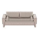 Madeline 89" Chenille Fabric Upholstered Sofa in Beige