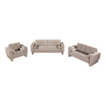 Madeline 89" Chenille Fabric Upholstered Sofa in Beige
