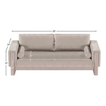 Madeline 89" Chenille Fabric Upholstered Sofa in Beige