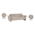 Madeline 89" Chenille Fabric Upholstered Sofa in Beige