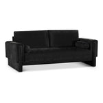 Madeline 89" Chenille Fabric Upholstered Sofa in Black
