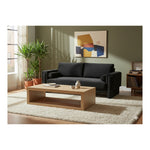 Madeline 89" Chenille Fabric Upholstered Sofa in Black