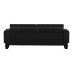 Madeline 89" Chenille Fabric Upholstered Sofa in Black