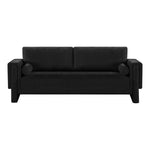 Madeline 89" Chenille Fabric Upholstered Sofa in Black