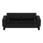Madeline 89" Chenille Fabric Upholstered Sofa in Black